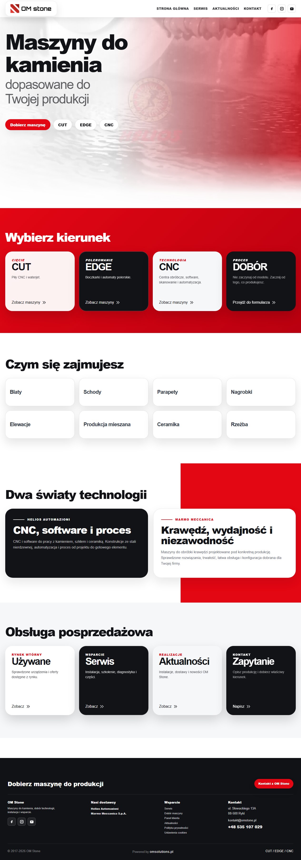 Pełny ekran witryny OM Stone